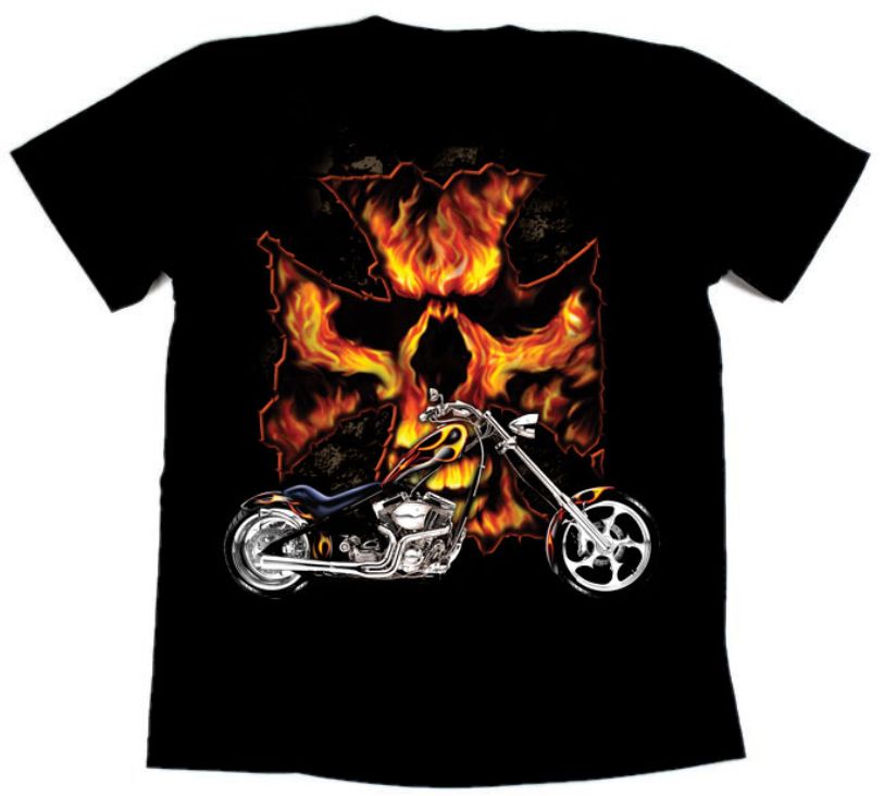 Футболка байкерская BIKE FLAMES