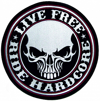 нашивка LIVE FREE RIDE HARDCORE - нш035