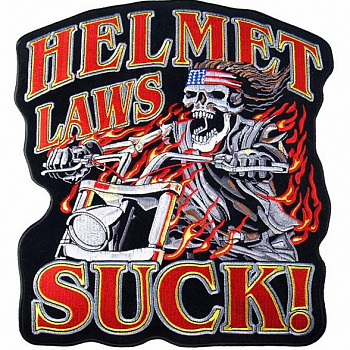 нашивка HELMET LAWS SUCK - нш123