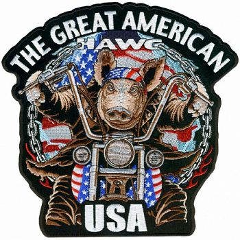 нашивка THE GREAT AMERICAN HAWG - нш149