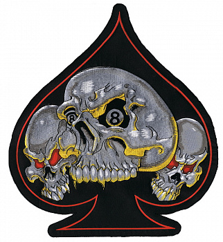 нашивка THREE ACE SCULL