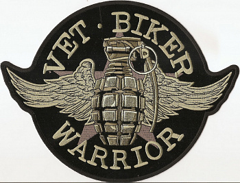 нашивка VET BIKER WARRIOR - нш076