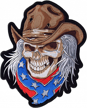 нашивка COWBOY SKULL BIKER