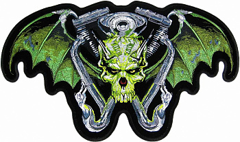 нашивка V-TWIN GREEN WINGS - нш096