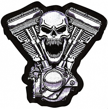 нашивка V-TWIN SKULL #1 - нш055